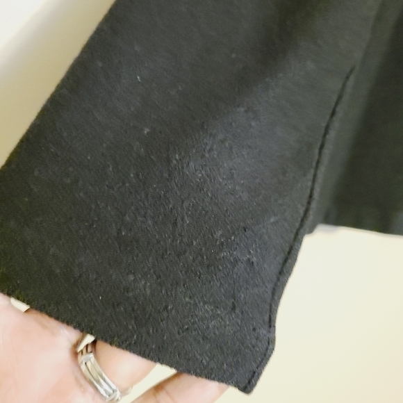 Eileen Fisher | Women's 100% Wool Black Cardigan Sweater (Size Large) - Picture 9 of 13